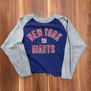 NFL New York Giants Kids Long Sleeve Tee - Blue and Gray